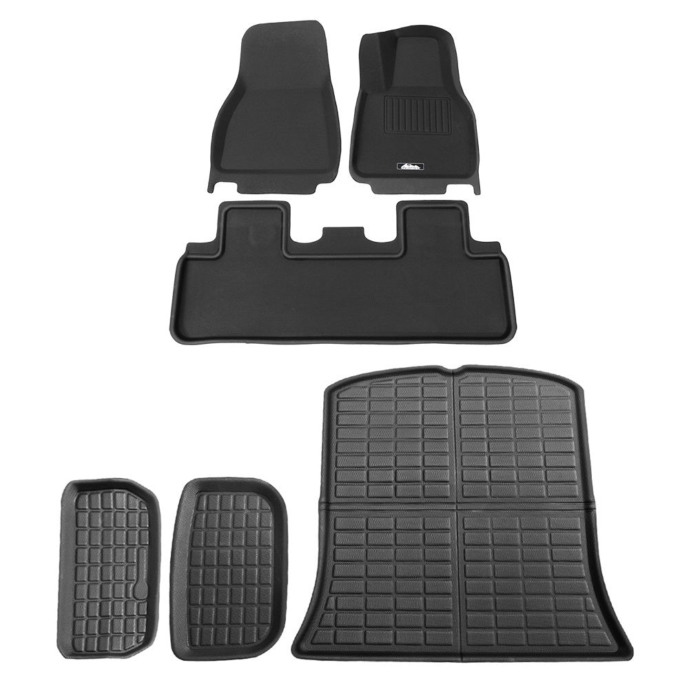 Car Rubber Floor Trunk Toolbox Cargo Mat - For Tesla Model Y