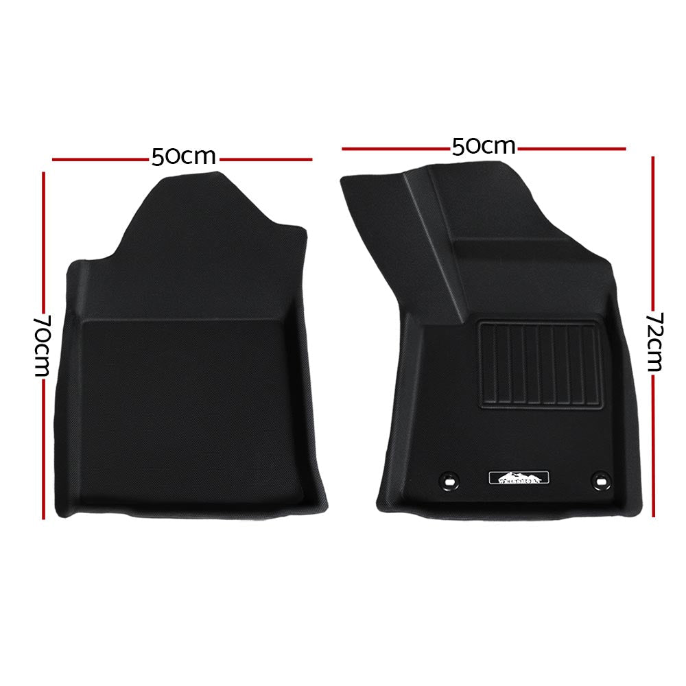 Car Rubber Floor Mats 2015 to 2022 Model - For Toyota Hilux Dual Cab