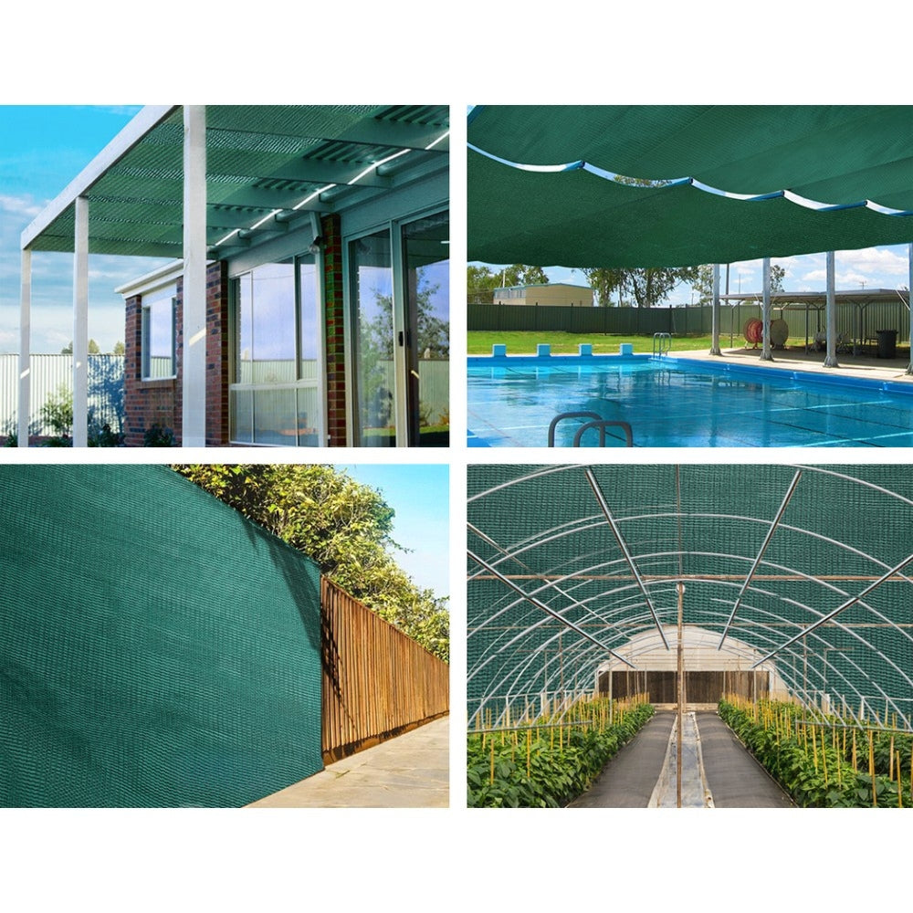 Sun Shade Cloth Sail Roll Mesh Garden Outdoor Green - 3.66x30m