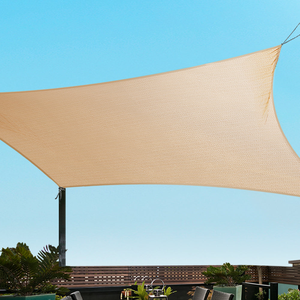 Sun Shade Sail Cloth Outdoor Canopy Rectangle 280GSM - 2x4m