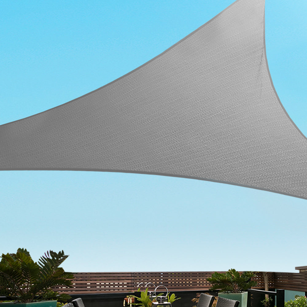 Sun Shade Sail Cloth Outdoor Canopy Triangle 280GSM - 6x6x6m