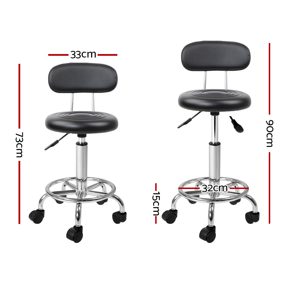 Salon Stool Swivel Chair Backrest Barber Hairdressing
