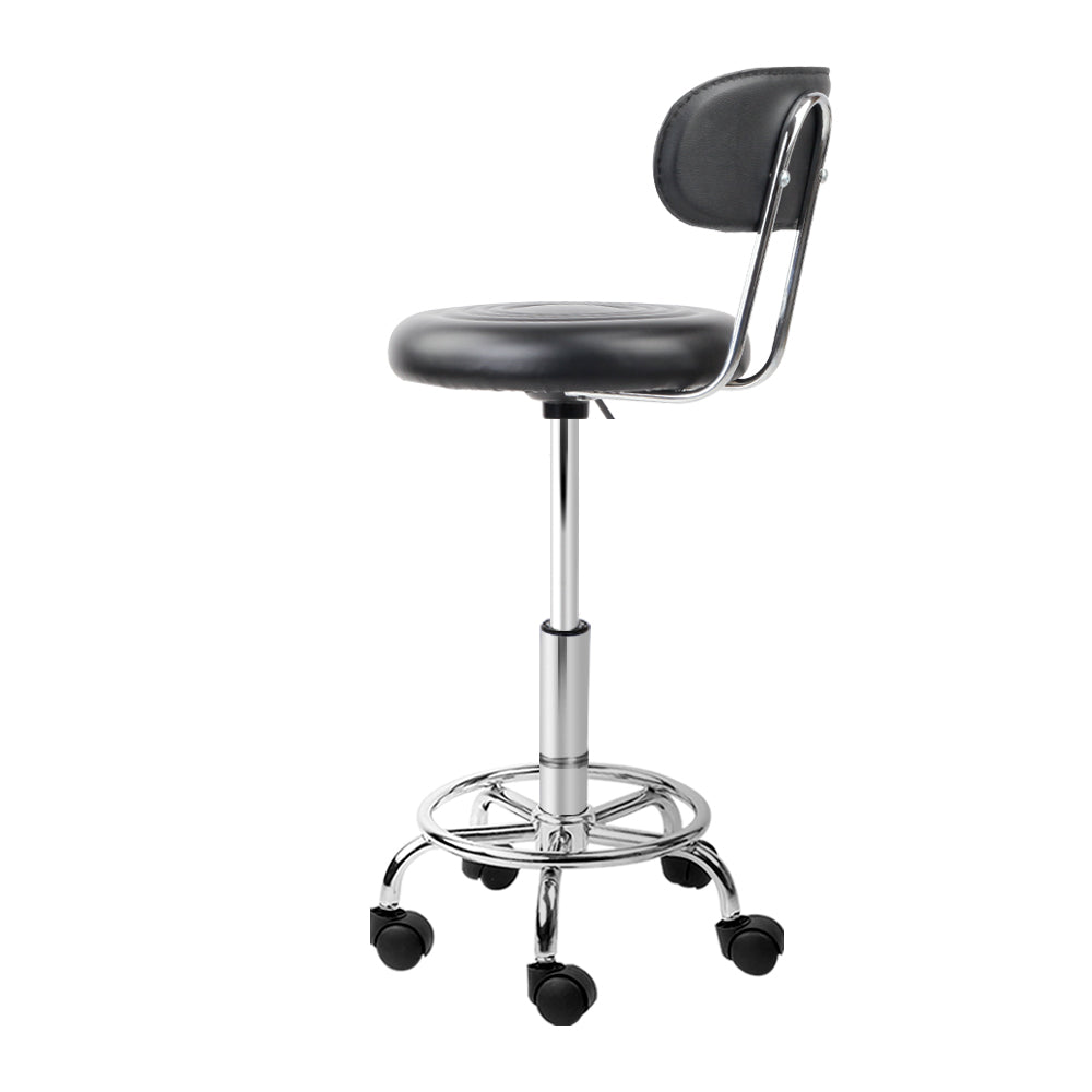 2X Salon Stool Swivel Backrest Chair Barber Hairdressing