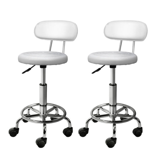 2X Saddle Salon Stool Swivel Backrest Chair Barber Chair