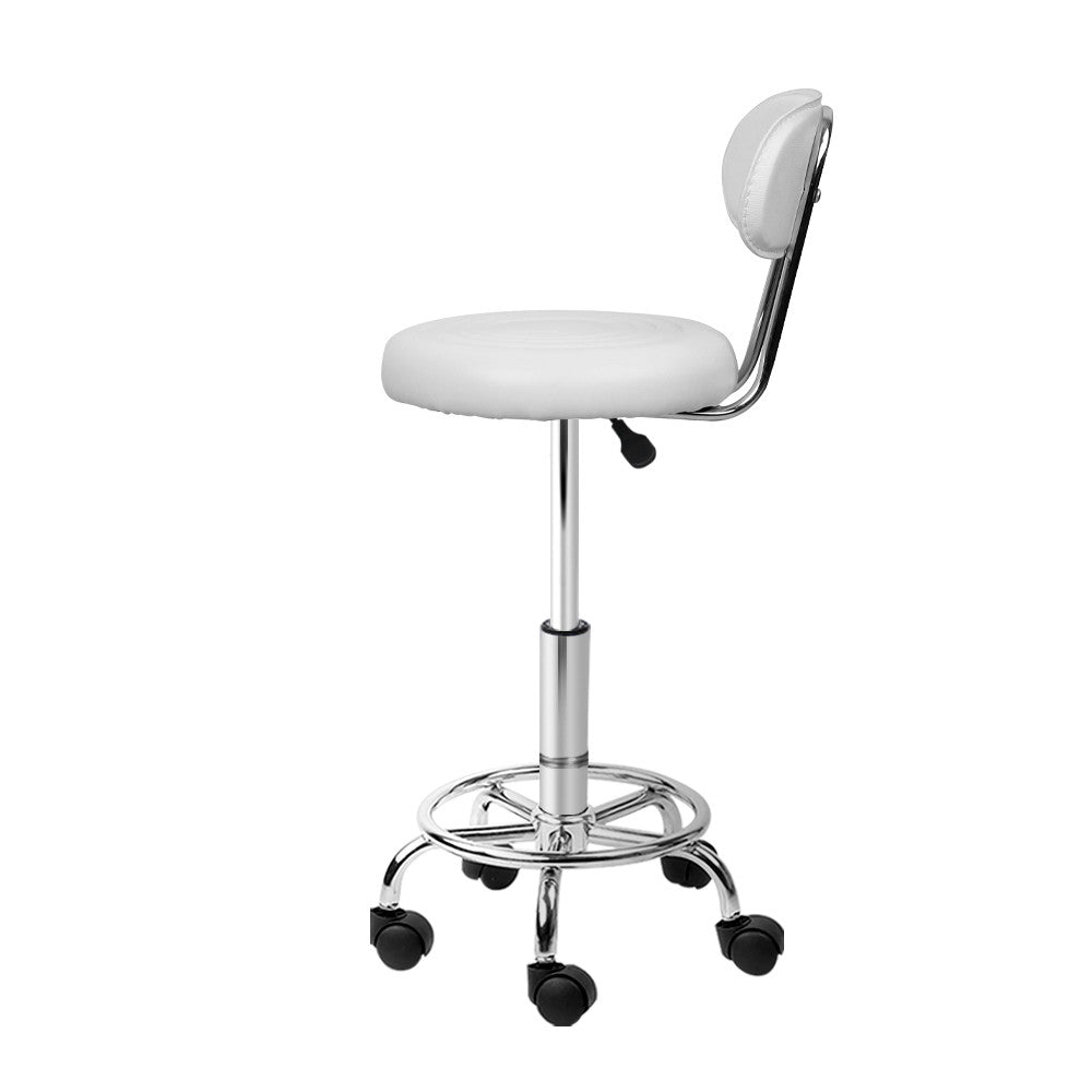 2X Saddle Salon Stool Swivel Backrest Chair Barber Chair