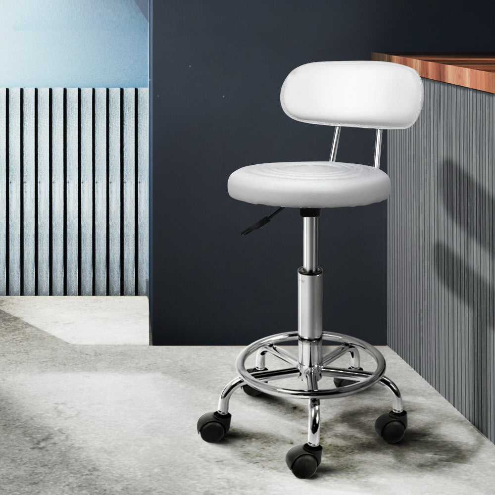 2X Saddle Salon Stool Swivel Backrest Chair Barber Chair
