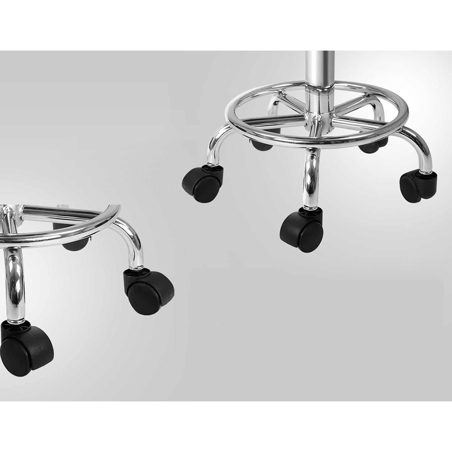 Saddle Hydraulic Lift Leather Salon Stool - Black