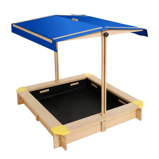Wooden Outdoor Sand Box Set Sand Pit- Natural Wood