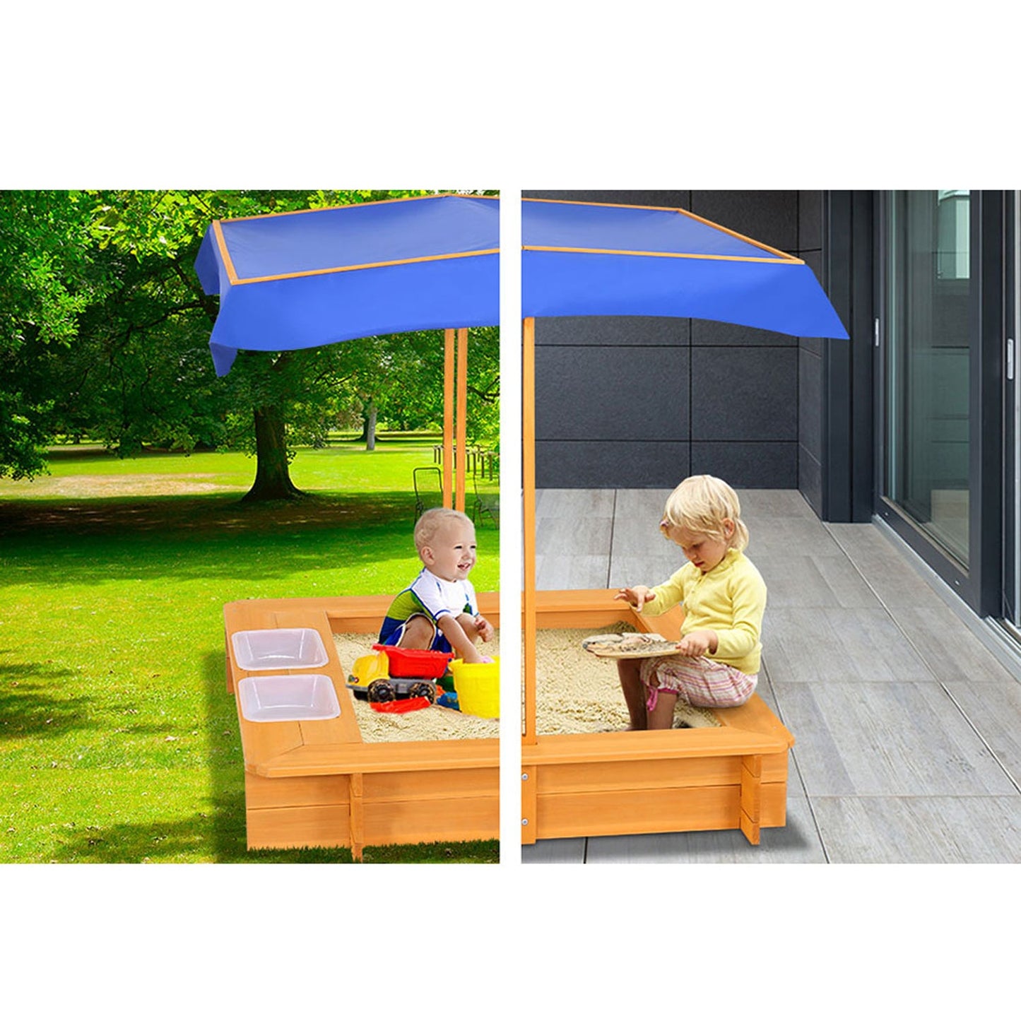 Outdoor Sand Pit With Canopy