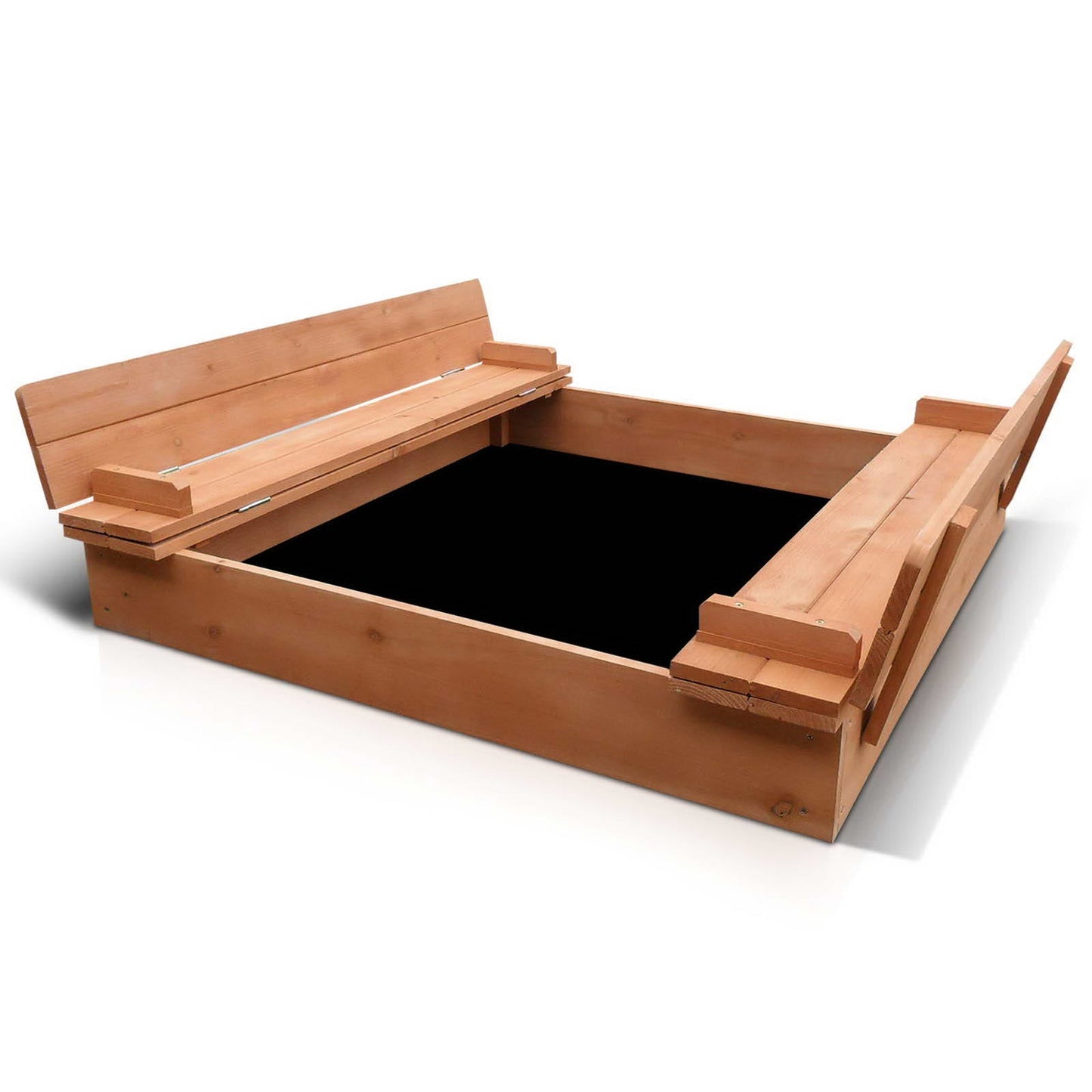 kids Wooden Outdoor Sandpit Set - Natural Wood