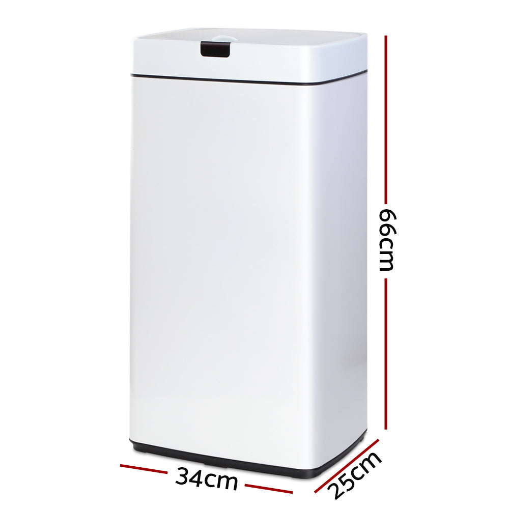 Odour Free Sensor Bin 45L - White