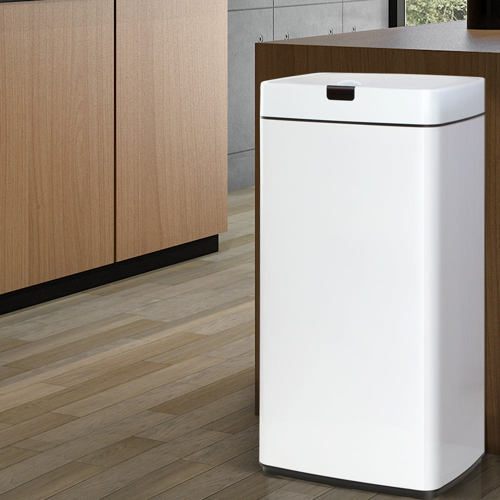 Odour Free Sensor Bin 45L - White