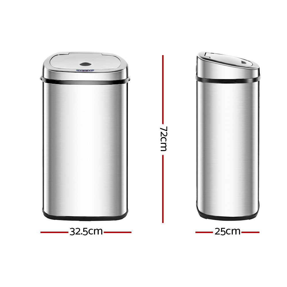 Stainless Steel Motion Sensor Rubbish Bin - 50L