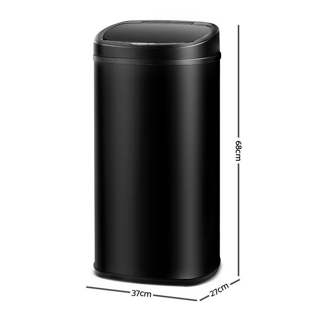 Motion Sensor Rubbish Bin 58L - Black