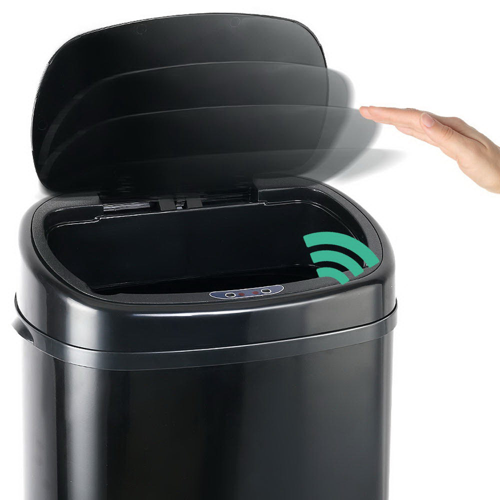 Motion Sensor Rubbish Bin 58L - Black
