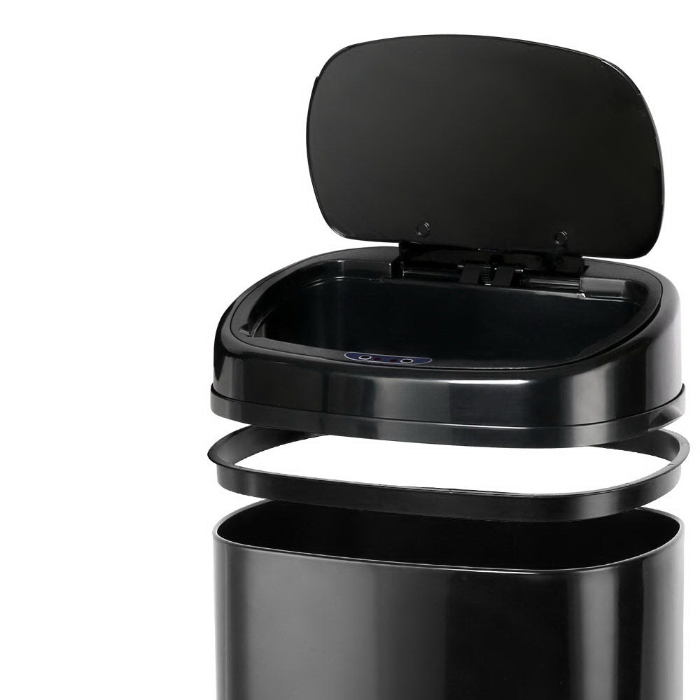 Motion Sensor Rubbish Bin 58L - Black