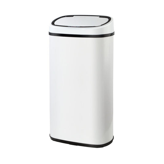 Steel Sensor Bin 58L - White