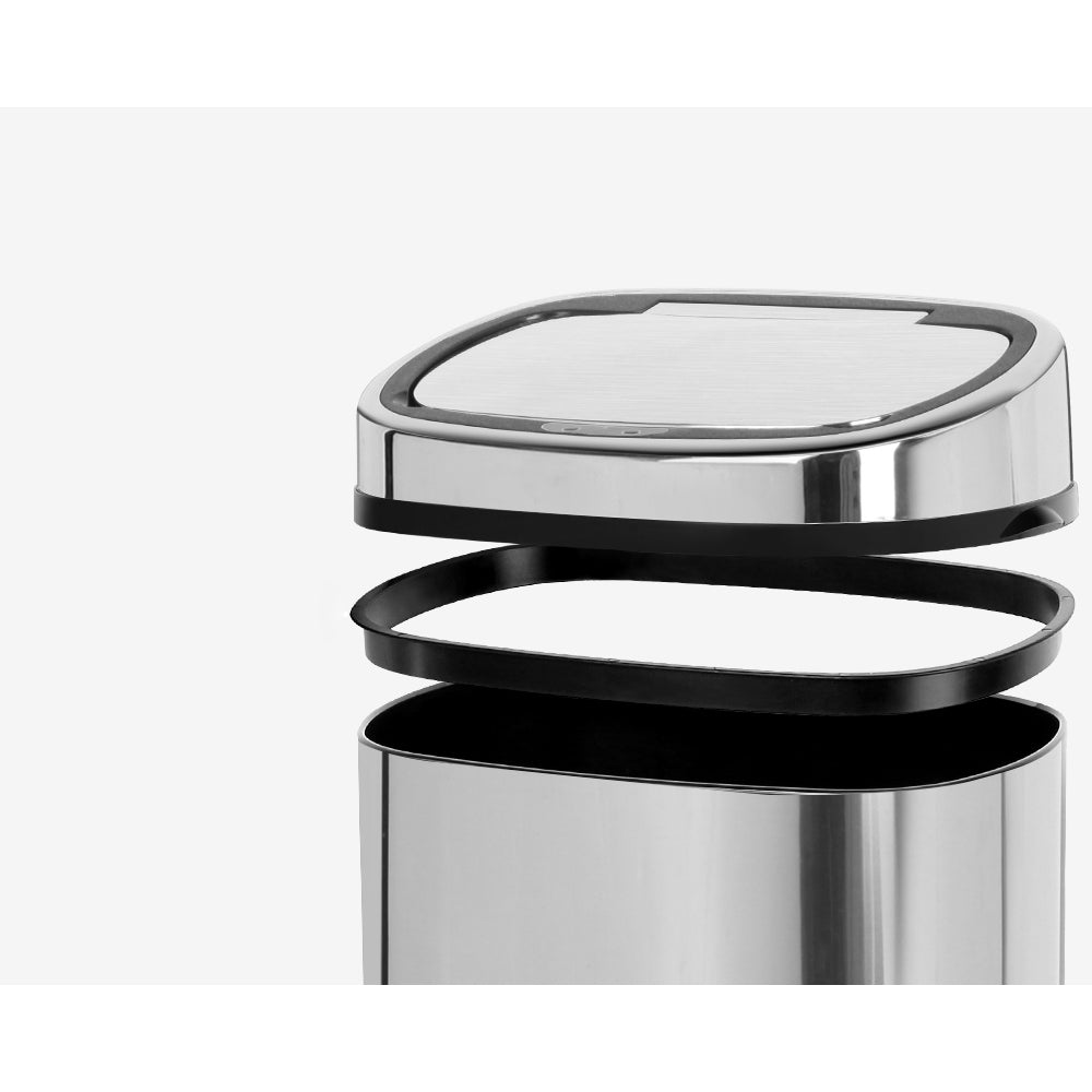 Stainless Steel Motion Sensor Rubbish Bin - 68L