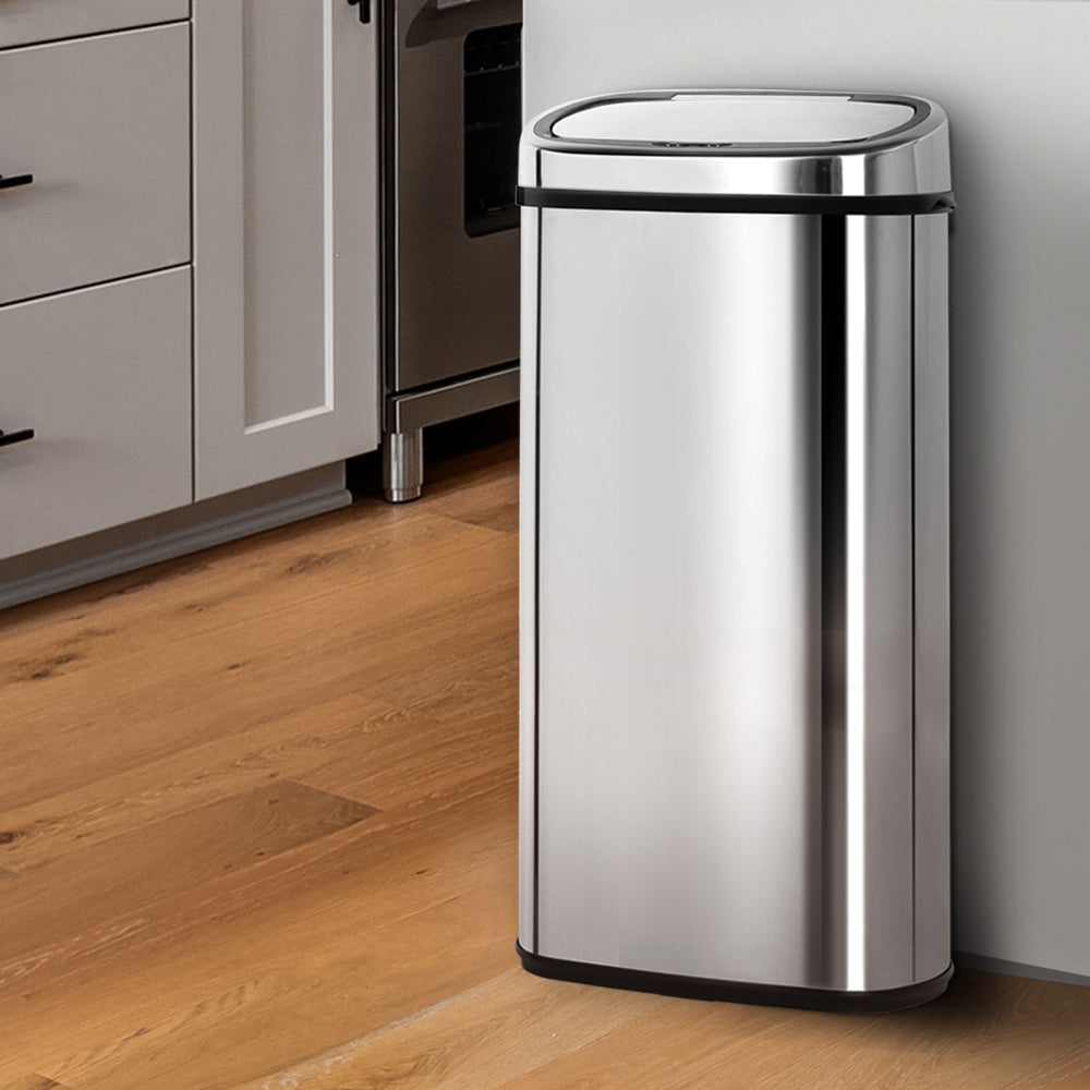 Stainless Steel Motion Sensor Rubbish Bin - 68L