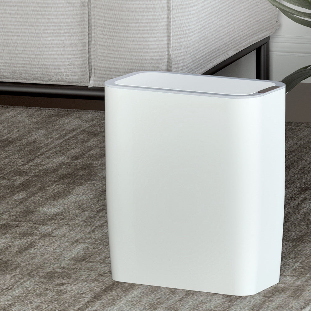 Motion Sensor Bin Automatic Rubbish Bins Waste Trash Can White 9L
