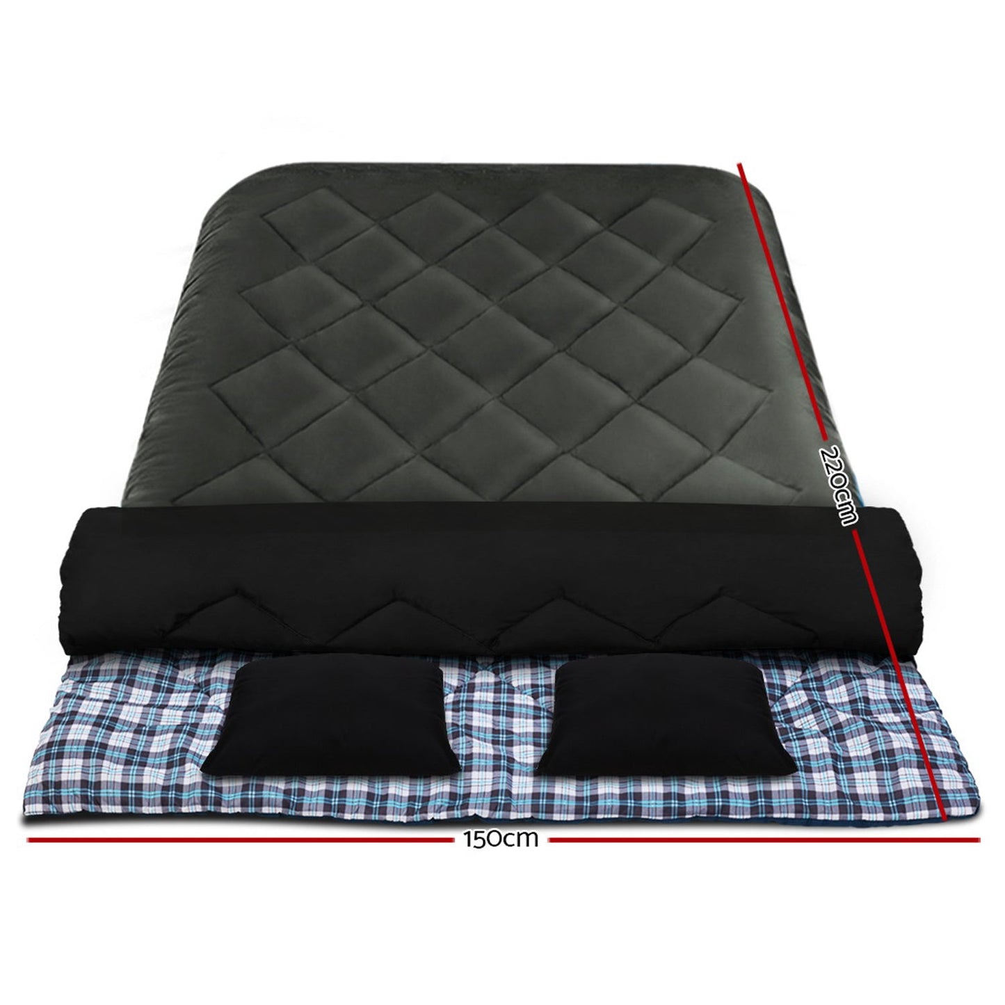 Thermal Double Sleeping Bag - 212cm x 148cm