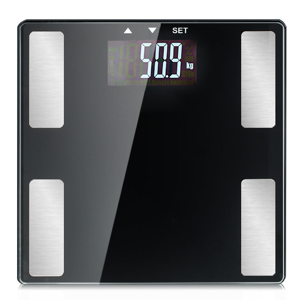 Digital Bathroom Scale with BMI Cal 180KG - Black