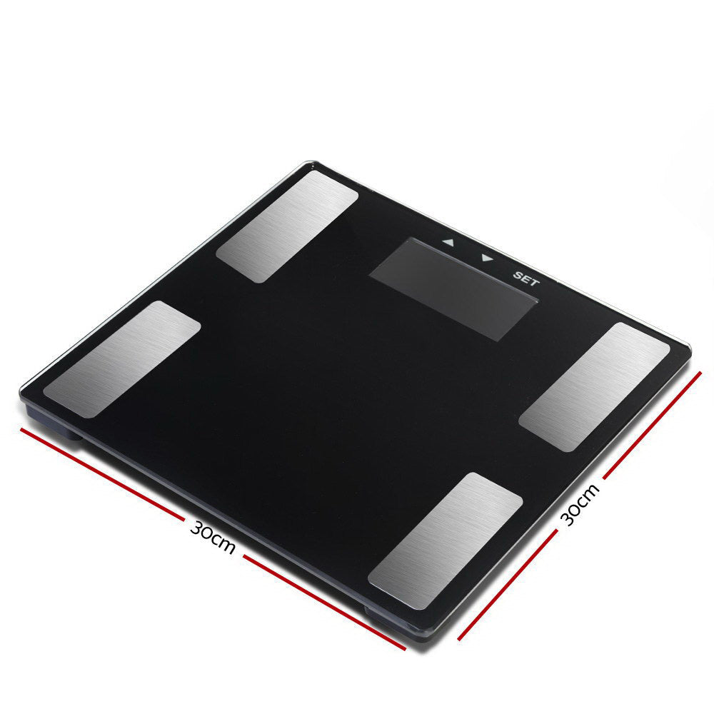 Digital Bathroom Scale with BMI Cal 180KG - Black