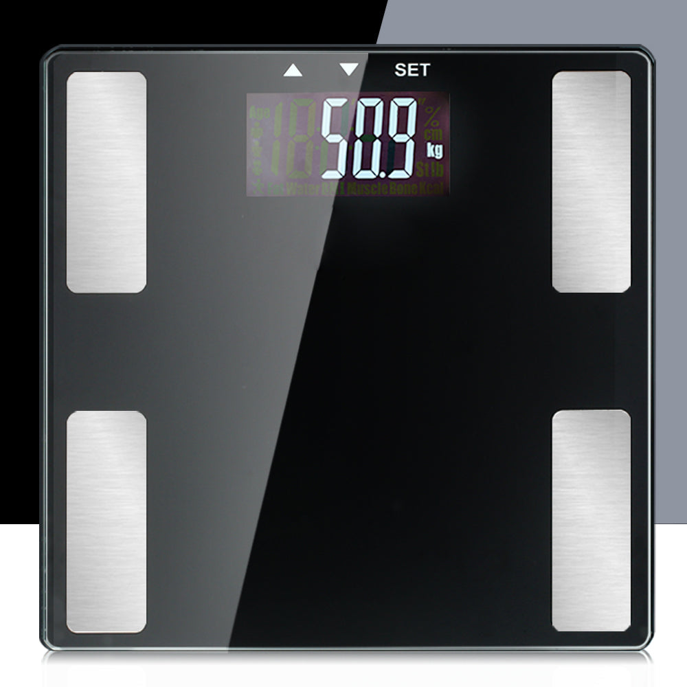 Digital Bathroom Scale with BMI Cal 180KG - Black