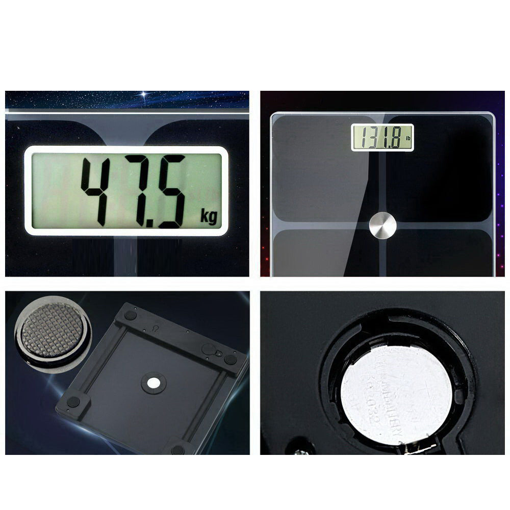 Digital Bathroom Scale 180KG - Black