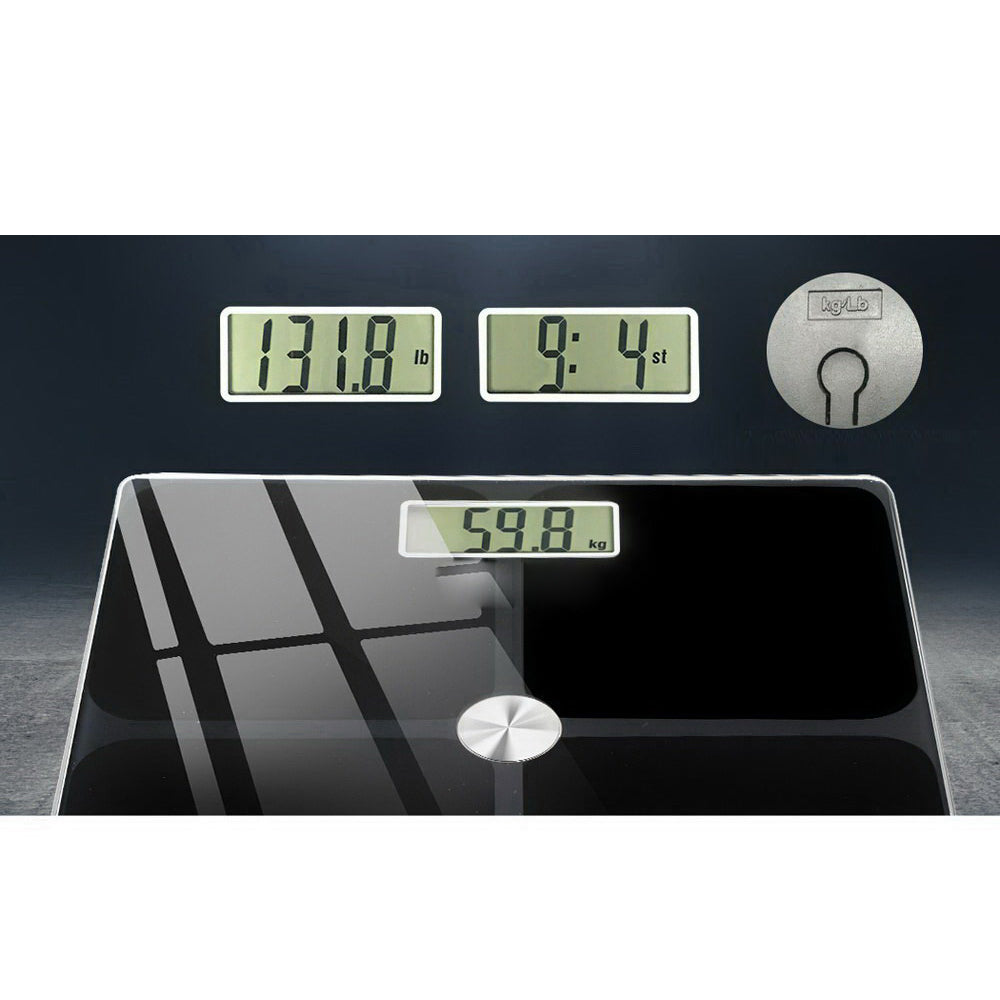 Digital Bathroom Scale 180KG - Black
