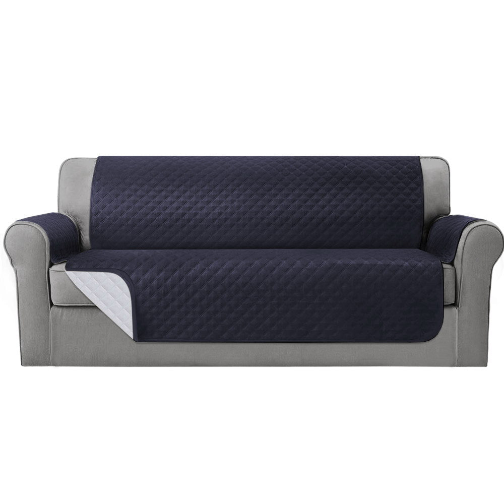 Sofa Cover Quilted Couch Covers Water Resistant 4 Seater Dark Grey