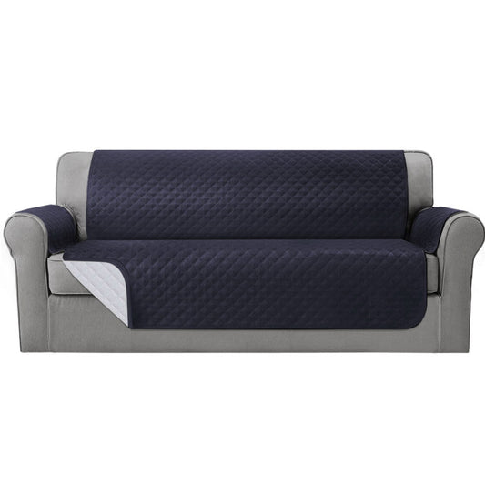 Sofa Cover Quilted Couch Covers Water Resistant 4 Seater Dark Grey