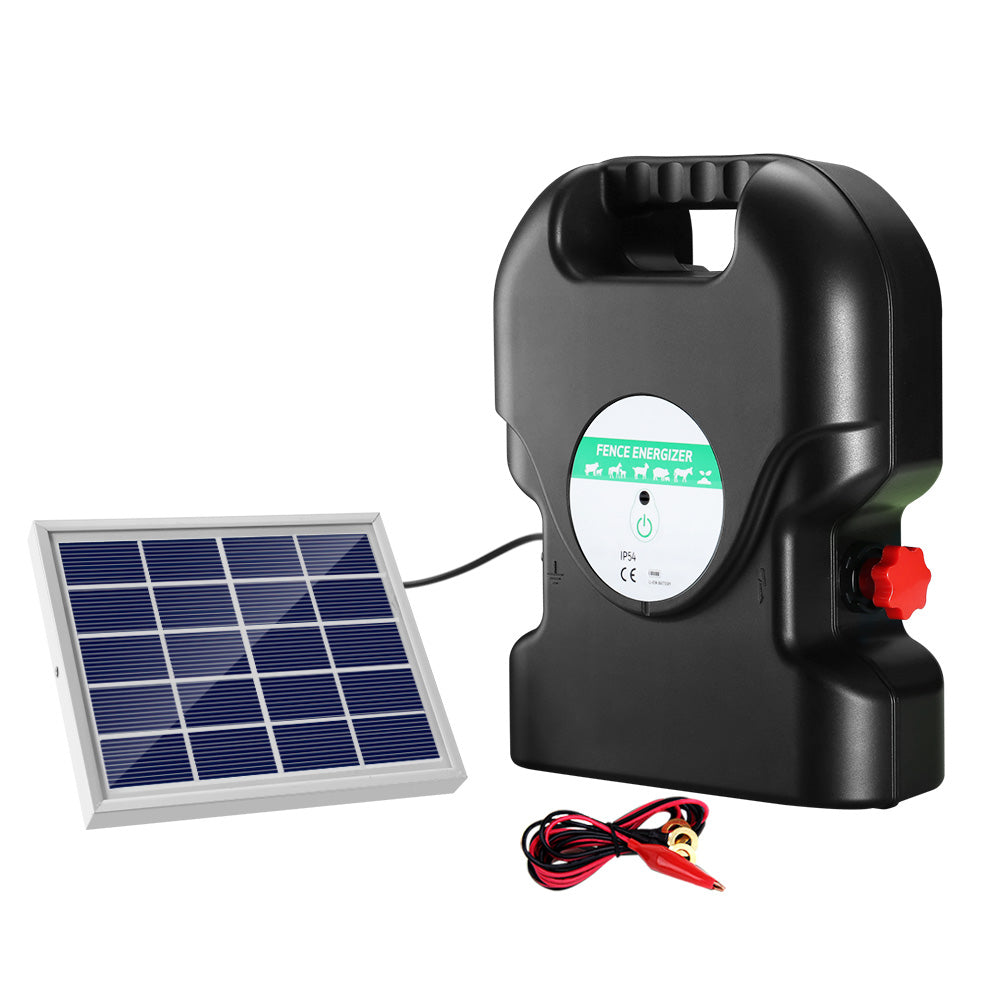 Garden Electric Fence Energiser Solar Charger Farm 1.2J - 10km