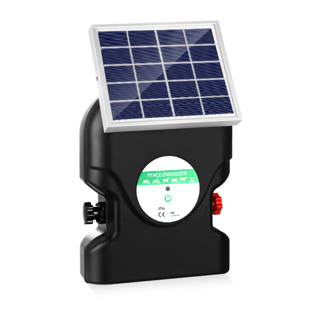 Garden Electric Fence Energiser Solar Charger Farm 1.2J - 10km