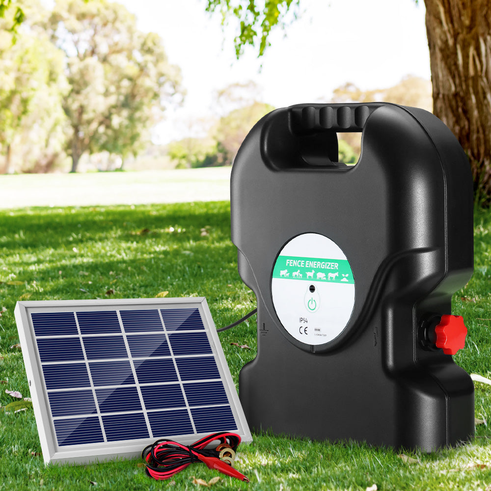 Garden Electric Fence Energiser Solar Charger Farm 1.2J - 10km