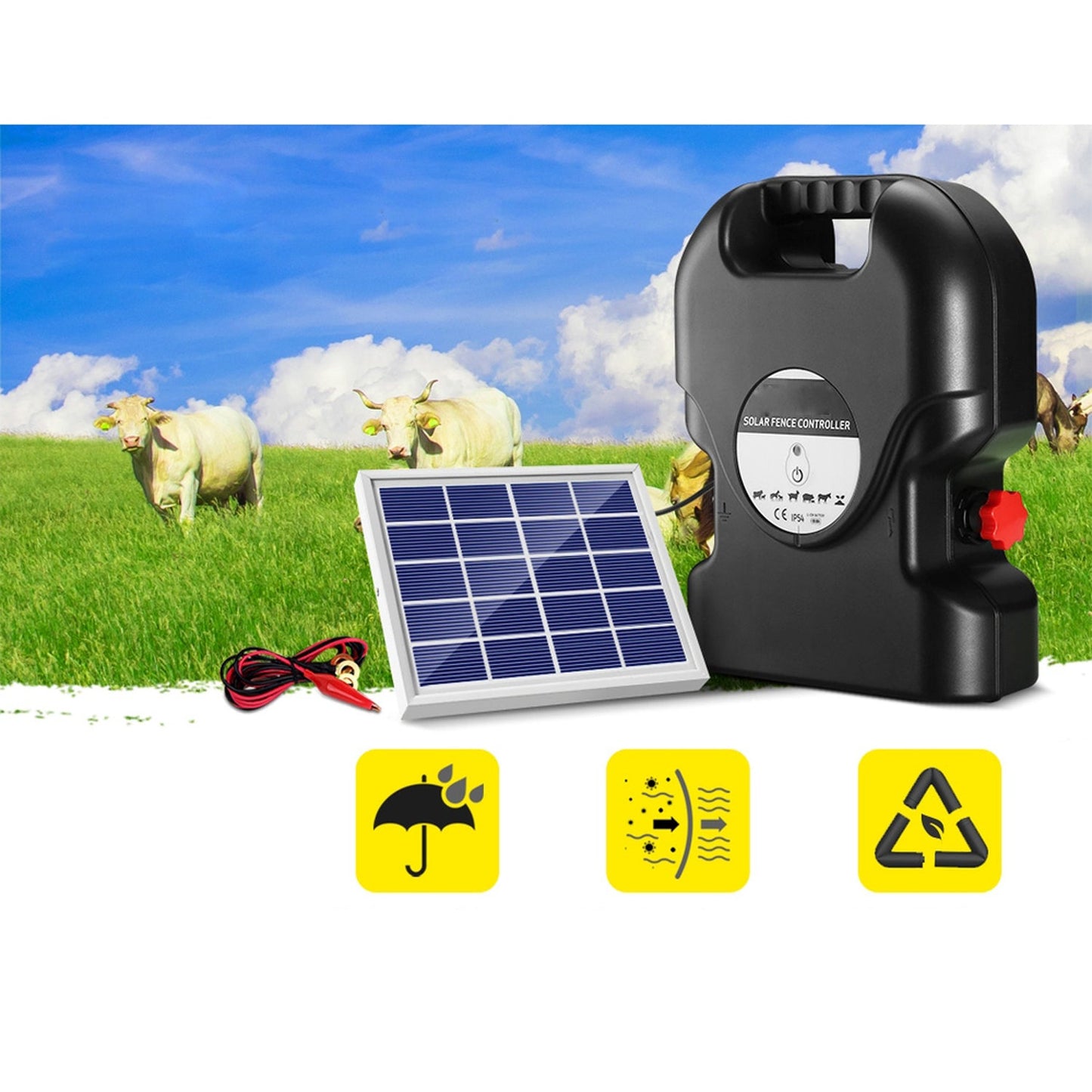 Solar Electric Fence Energiser - 15km