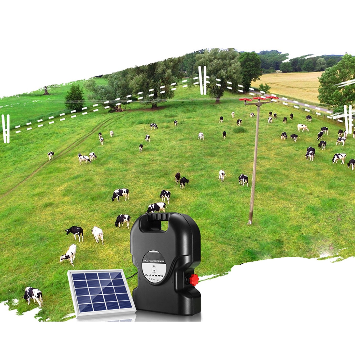 Solar Electric Fence Energiser - 15km