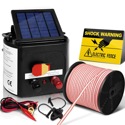 Solar Electric Fence Charger Tape 8km - 25pcs Insulators