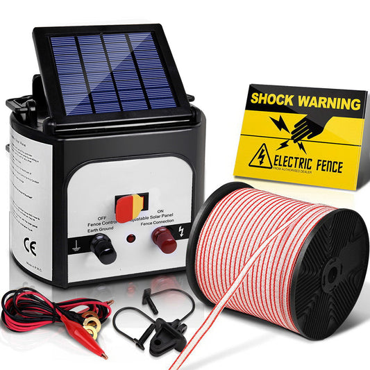 Solar Electric Fence Charger Tape 8km - 25pcs Insulators