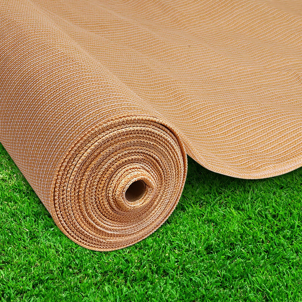 UV Sun Shadecloth Sail Roll Mesh Outdoor Beige - 1.83x50m