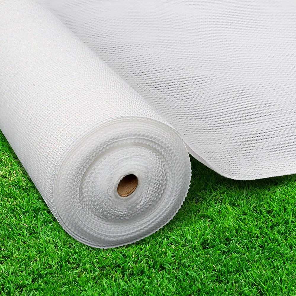 Sun Shade Cloth Sail Roll Mesh Garden Outdoor White - 3.66x10m