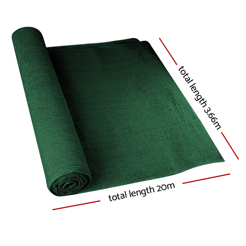 Sun Shade Cloth Sail Roll Mesh Green 195GSM - 3.66x20m