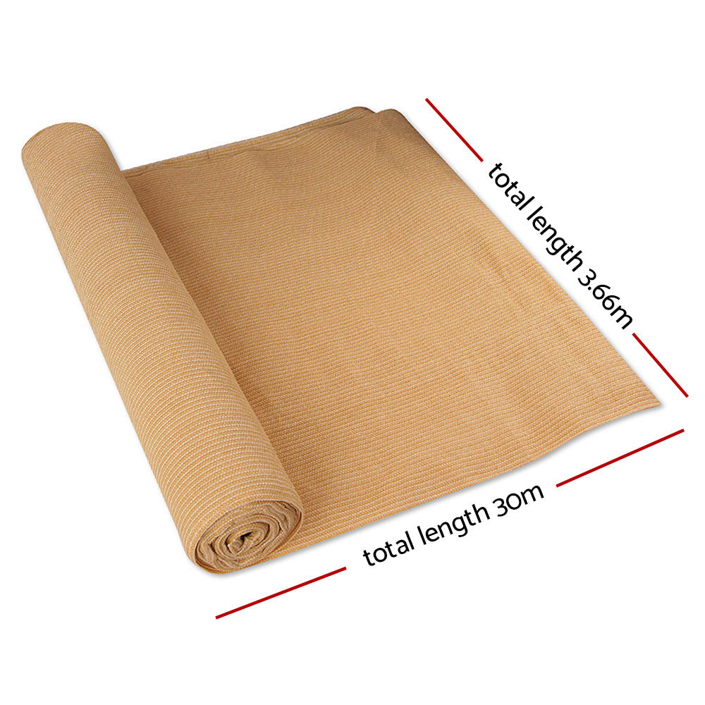 Shade Cloth Shadecloth Sail Sun Roll Mesh Outdoor UV - Black