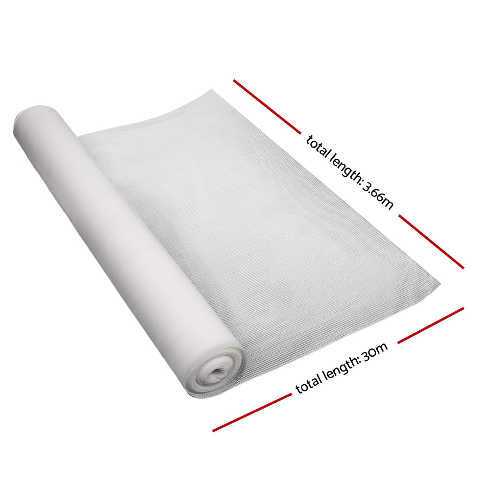 Outdoor Shade Cloth UV Sun Sail Garden Mesh Roll - 3.66x30m