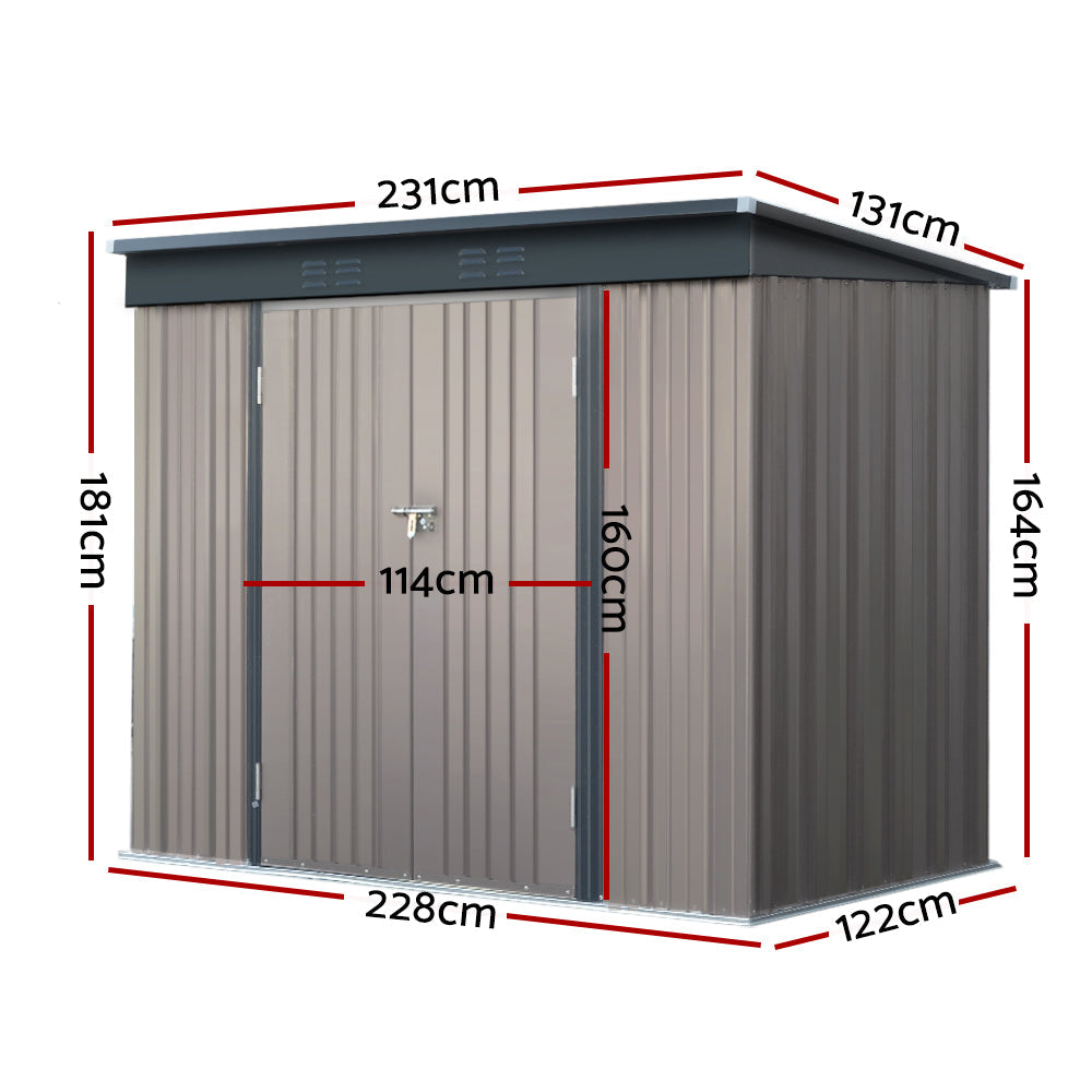 Home Garden Outdoor Storage Tool Workshop Shed - 2.31x1.31cm