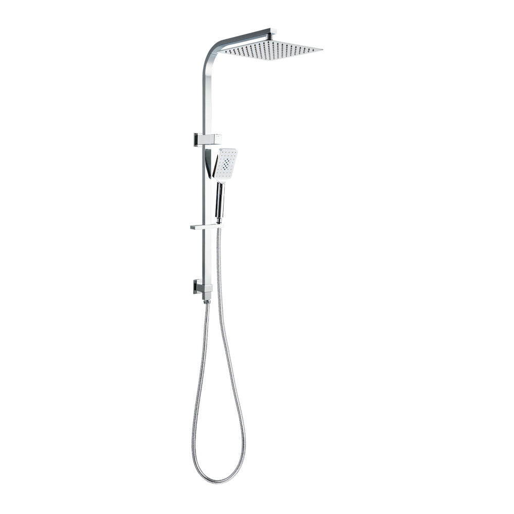 10'' Rain Shower Head Set Round Handheld High Pressure Wall Chrome