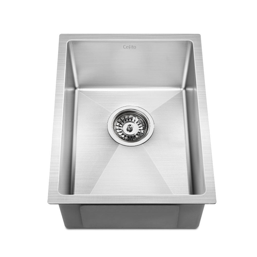 34cm x 44cm Stainless Steel Kitchen Sink Under/Top/Flush Mount Silver