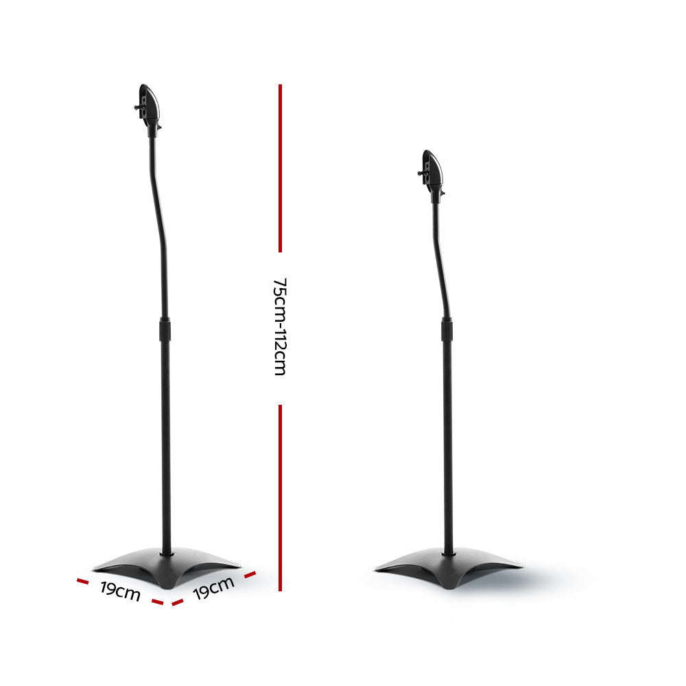 112CM Surround Sound Speaker Stand - Black - Set of 2