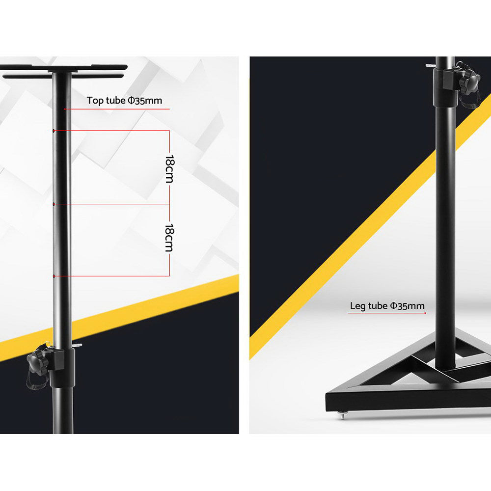 Surround Sound Speaker Stand Set of 2 120CM  - Black