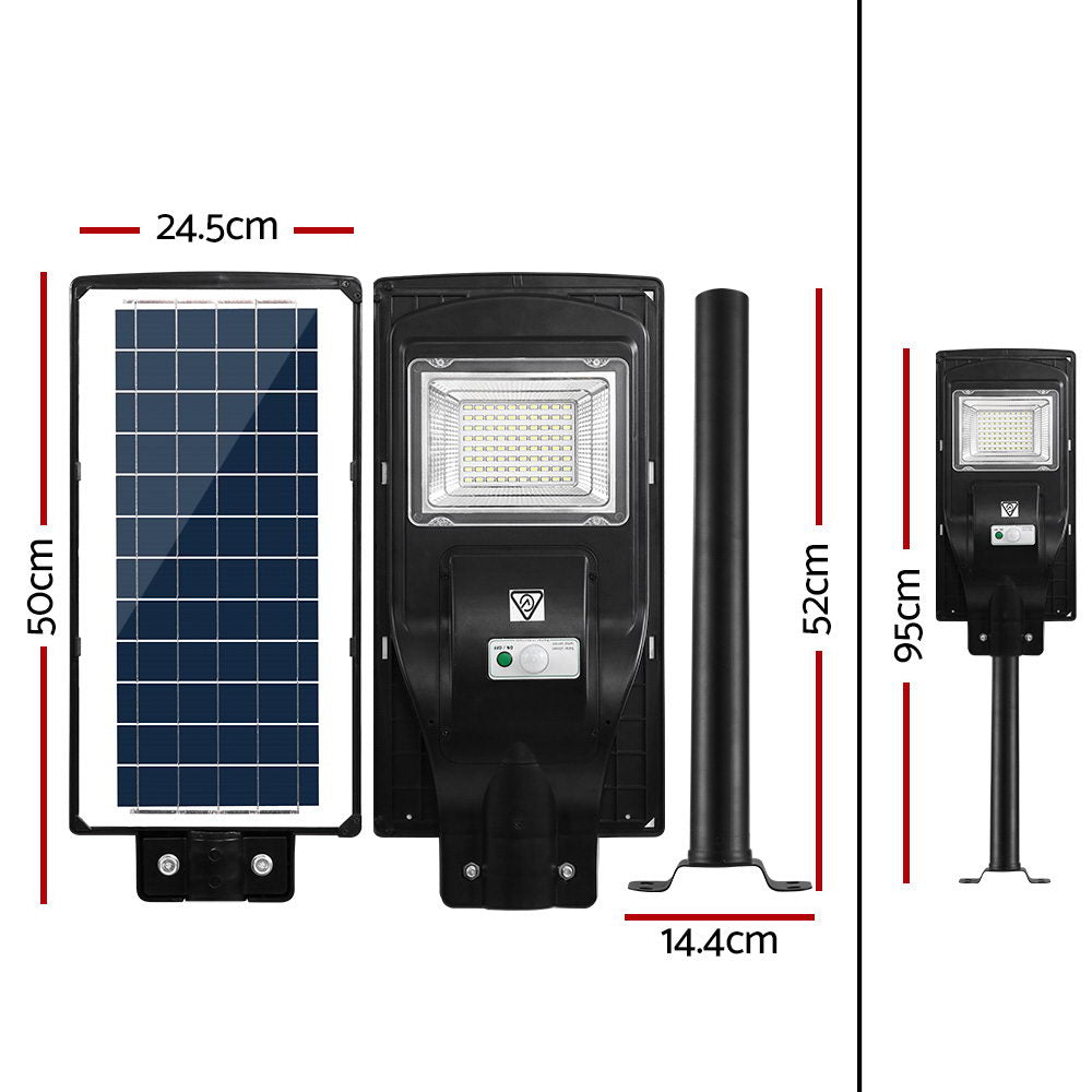Set of 2 LED Solar Lights Street Flood Sensor Outdoor Garden Light 90W